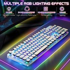 Rgb Mechanical Gaming Keyboard  Blue Switch  Retro Round Keycap  104 Keys  Wired