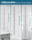 Rustproof Shower Corner Caddy Organizer For Bathroom  4 Adjustable Shelves With