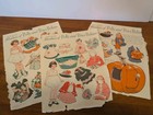 Lot Of 3 Vintage Paper Doll Pages Polly And Peter Perkins 1930s Uncut