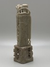 Chinese Carved Green Stone Figurine Soapstone Old Man 20th Century