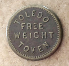 Vintage Brass Token  Toledo Free Weight  Toledo Ohio  2-sided