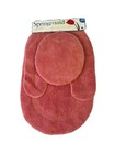 Vtg Shag Carpet Toilet Seat Cover Pink Bath Mat Set 3 Pc Grandmas Bathroom Usa