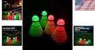 Nylon Led Badminton Shuttlecocks - Colorful 4 Pack For Endless Night Fun