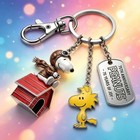 Snoopy 75th Anniversary Keychain Metal Pendant Key Ring