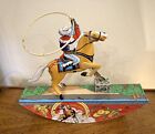 Vintage Roy Rogers   Trigger 2002 Reproduction Wind Up Tin Toy By Schylling