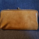 Vtg Evening Bag Tan With Gold Clasp And Chain 5   x10   x2    Small Purse