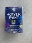 Tbc The Best Crafts 12 Tubes Of 4 Oz Premium Acrylic Paint Set  new Sealed Box 