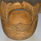 Antique Mokugyo  Japanese Wooden Fish Drum  Hand Carved 8  H X 8  W X 6  D