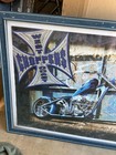 Vintage West Coast Choppers Motorcycle Framed Poster