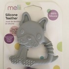 New Melii Teethers Silicone Purple Cat Gray Dog Easy Grip Little Hands 2 Pk