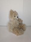Alpaca Fur Teddy Bear Plush Soft Furry Fuzzy Cream Stuffed Animal 12    Toy Peru 