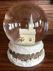 Crosslight Snow Globe With Church  Trees Blue Steeple