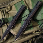 2pc Black Legion Spring Assisted Open Folding Pocket Stiletto Knife Tactical Edc