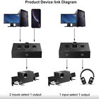 3 5mm Audio Switcher 2 Input 1 Output 1 Input 2 Output Audio Splitter Switcher