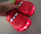 Kid   s Light-up Lightning Mcqueen Crocs Boys Girls Shoe Clog Disney C8-j3 Size Us