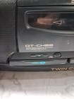 Vintage Sharp Qt-ch88 Twin Cd Boombox  1997 Black Radio Am Fm Cassette Player