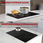 Gionien 30 Inch Electric Cooktop  4 Burners Ceramic Cooktop  220v 240v  6900w