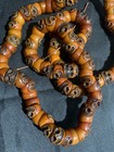 Excellent Rare Tibetan Hand Carved  skull   Amulet Beads Short Necklace
