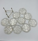 Vintage Mid Century Acrylic Lucite Glitter Coasters  Set Of 10