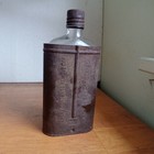 Goss Non Breakable Flask Pat 1913 Hand Blown Whiskey Flask Encased In Tin W lid