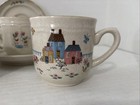 Vintage International Heartland Village 4 Cups   4 Saucers  7774 Japan Cottage
