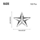 100pcs Acrylic Star Rhinestone 14x14mm Flat Back White