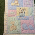 Vintage Circo Baby Patchwork Pastel Animals Crib Comforter Blanket Reversible