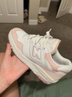 New Balance 550 Womens Sneakers White pink Leather Lace-up Us 8 W