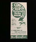 1949 Kentucky Derby Special Souvenir Berry Tour Railroad To French Lick Springs 