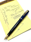 Nice Restored 1930s Parker Duofold Senior Streamline Lapis Lazuli Fountain Pen