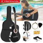 38 classical Beginners Acoustic Guitar W case  Strap  Tuner   Pick Gift To Kids