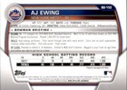 Lot Of 20 2023 Bowman Draft 1st Base Prospect Bd152 Aj Ewing New York Mets  Rc