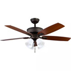 Devron 52 In  Led Indoor Oil-rubbed Bronze Ceiling Fan With Light Kit