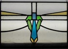 Pretty English Leaded Stained Glass Window Unframed W Hooks 20 3 4 x 14 1 2 