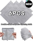 6 Pack Steel Wool Dishwashing Pads Multipurpose Mesh Dish Cloths Stainless Steel