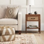 Warwick End Table With Drawer Brown - Threshold