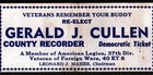 1950s Gerald J Cullen Lucas County Court Recorder Ohio Leonard J Maher Ohio