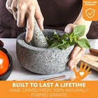 Heavy Duty Large Mortar And Pestle Set  Hand Carved  Assorted Sizes   Colors 