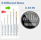 30-pack Premium Hand Sewing Needles  6 Sizes Assorted Needles With 2 Threaders  