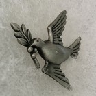 Peace Dove Brooch Pin Jj Jonette Jewelry Silver Pewter Laurel Leaf Tie Tack