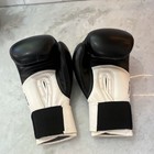 Adidas Boxing Sparring Gloves Black White 16 Oz Model Adih100 Training Gloves