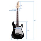 Rosewood Fingerboard Electric Guitar Black   White