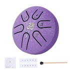 Yahpetes Steel Tongue Drum Musical Percussion Instrument Metal 3 6 Tone Purple