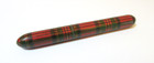 Antique Tartanware Cylinder Etui Needle Case 