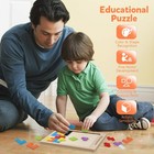 Coogam Wooden Blocks Puzzle Brain Teasers Toy 40  Vibrant  Multi-colored