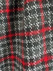 Cozy Plaid Fringe Cashmere Scarf In Black  Gray   Red Length 72