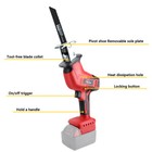 18v Brushless Cordless Reciprocating Saw 4-blades For Milwaukee M-18 Battery