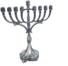 New Jewish Menorah Chanukah Hanukkah Israel Pewter Judaica Festival Of Lights 