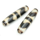 A Pair Authentic Tibetan Double Tiger Teeth Huya Dzi Bead Himalayan Agate Amulet