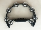 Deluxe Stagg Cutaway Tambourine Has Comfort Grip   Double Row W 32 Jingles Black
